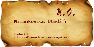 Milankovics Otmár névjegykártya